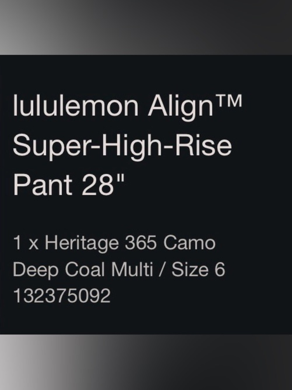 lululemon Align Super-High-Rise Pant 28" size 6 brand new - Picture 3 of 3